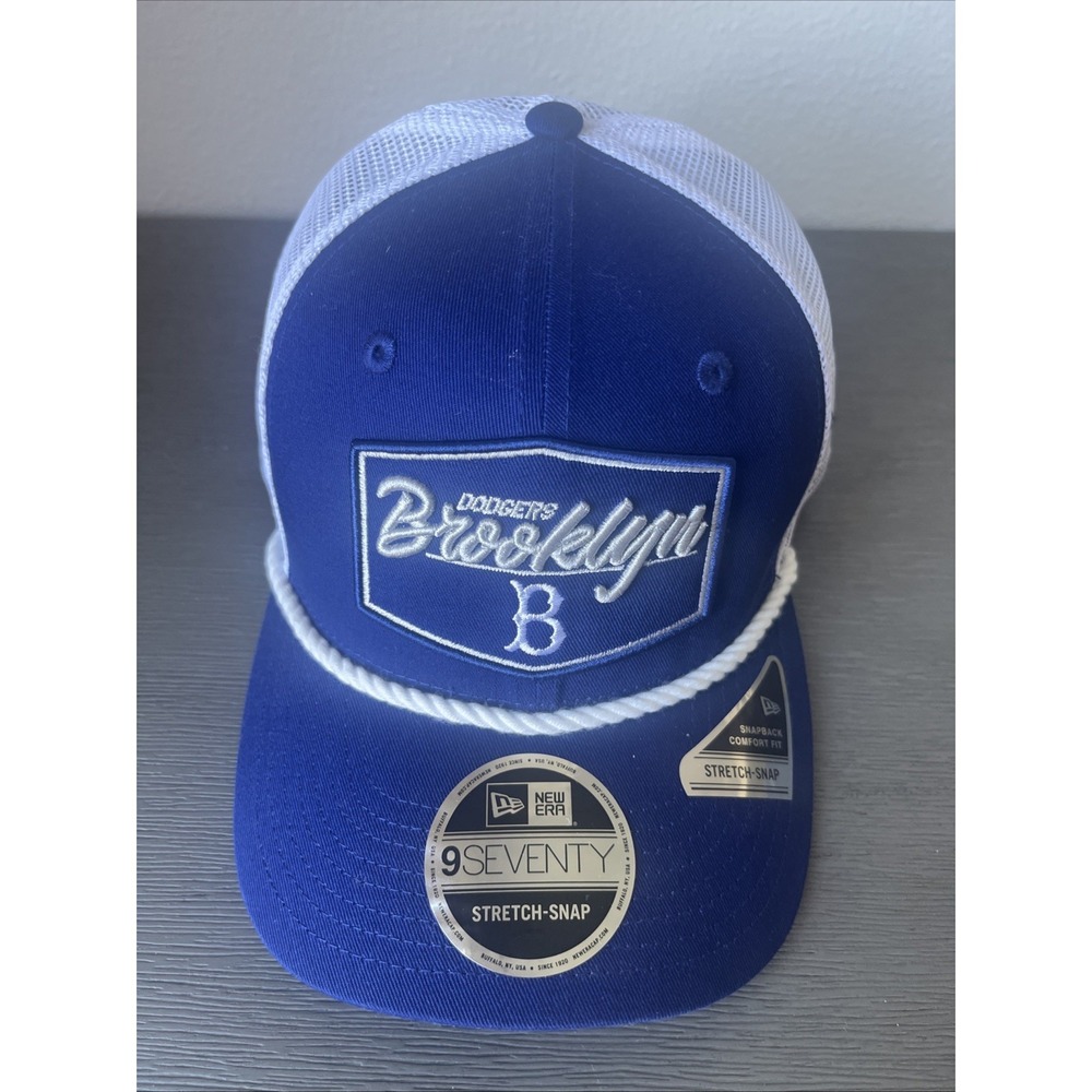 Brooklyn Dodgers Men's New Era  Royal White Rope Cool Era 9SEVENTY Hat‎ Cap NWT